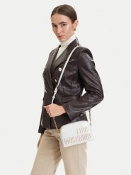 LOVE MOSCHINO Torebka JC4250PP0OKE110A Biały. Białe listonoszki Love Moschino, bez wzorów, ze skóry, bez dodatków. Za 919.99 zł.