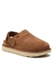 Ugg Klapki W Goldenstar Clog 1138252 Brązowy. Brązowe klapki UGG, bez wzorów, ze skóry, bez obcasa, bez zapięcia. Za 589.99 zł.
