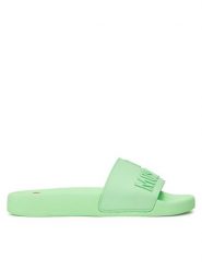 LOVE MOSCHINO Klapki JA28052G1II15802 Zielony. Zielone klapki Love Moschino, bez wzorów, z tworzywa sztucznego, bez obcasa, bez zapięcia. Za 439.99 zł.