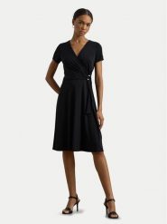 LAUREN RALPH LAUREN Sukienka codzienna 250868161003 Czarny Regular Fit. Czarne sukienki Lauren Ralph Lauren, na co dzień, bez wzorów, z syntetyku, bez kołnierzyka, bez ramiączek, proste. Za 539.99 zł.