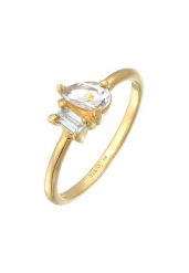 Elli PREMIUM Damski Drop Elegant z kamieniem szlachetnym Topaz w srebrze próby 925 pozłacanym. Pierścionki 1 ct. Niebieskie pierścionki Elli PREMIUM, z topazem, pozłacane. Za 368.99 zł.