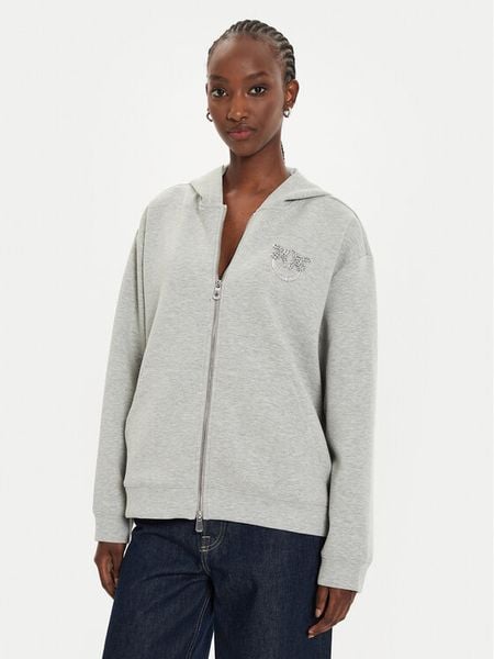 Pinko Bluza Gesso Zippato 104122 A2A5 Szary Regular Fit. Szare bluzy Pinko, xs, bez wzorów, z syntetyku, bez ramiączek, bez kaptura. Za 499.99 zł.