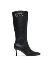 KARL LAGERFELD Kozaki Sienna KL32770 Czarny. Czarne kozaki KARL LAGERFELD, bez wzorów, ze skóry, bez obcasa, na szpilce, bez zapięcia. Za 1,429.00 zł.