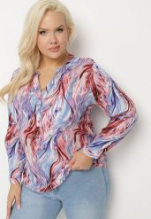 Fioletowa Wiskozowa Koszula z Dekoltem w Serek w Abstrakcyjny Print Axinlla. Fioletowe koszule Born2be, plus size, bez wzorów, z jeansu, biznesowe, bez kołnierzyka, plus size, bez ramiączek. W wyprzedaży za 55.24 zł.