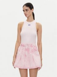 HUGO Top Easy Tank_B 50508857 Różowy Slim Fit. Czerwone topy Hugo, m, bez wzorów, z bawełny, bez kołnierzyka, bez ramiączek. Za 159.99 zł.