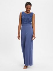 Swing Kombinezon Kobiety niebieski, 42. Niebieskie kombinezony Swing, bez wzorów, z koronki, eleganckie, bez kołnierzyka, bez ramiączek. Za 479.95 zł.