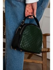 Victor & Hugo Paris Skórzany plecak "Ketlin" w kolorze ciemnozielonym - 20 x 20 x 10 cm rozmiar: onesize. Zielone plecaki Victor & Hugo Paris, bez wzorów, z materiału, bez dodatków. Za 362.85 zł.