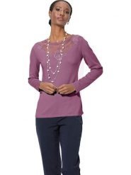 WITT WEIDEN Sweter w kolorze fioletowym rozmiar: 42. Różowe swetry WITT WEIDEN, bez wzorów, z koronki, bez ramiączek. Za 114.17 zł.