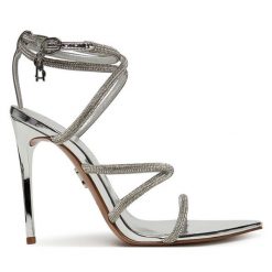 Sandały Steve Madden. Szare sandały Steve Madden, bez wzorów, bez obcasa, na szpilce, bez zapięcia. Za 429.99 zł.