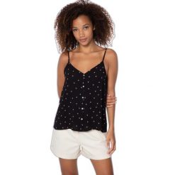 Damski tank top Protest Prtupata spaghetti. Czarne topy Protest, bez wzorów, bez kołnierzyka, bez ramiączek. Za 199.99 zł.