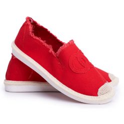 PS1 Espadryle Damskie Czerwone Flaure. Czerwone espadryle bez wzorów, klasyczne, bez obcasa. Za 117.63 zł.
