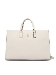 Tommy Hilfiger Torebka Th Daily Satchel Mono AW0AW18418 Écru. Torebki klasyczne Tommy Hilfiger, bez wzorów, ze skóry, bez dodatków. Za 699.99 zł.