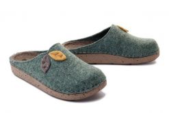 INBLU ED-13 068 zielony, kapcie damskie. Zielone kapcie Inblu, bez wzorów, z tkaniny. Za 71.24 zł.