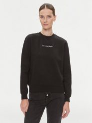 Calvin Klein Jeans Bluza Institutional J20J222548 Czarny Regular Fit. Czarne bluzy Calvin Klein Jeans, m, bez wzorów, z bawełny, bez kaptura. Za 229.99 zł.