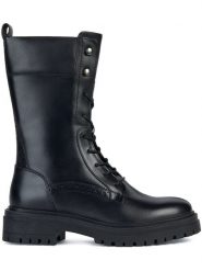 Geox Skórzane kozaki "Iridea" w kolorze czarnym rozmiar: 38. Czarne kozaki Geox, na zimę, bez wzorów, bez obcasa, bez zapięcia. Za 303.84 zł.