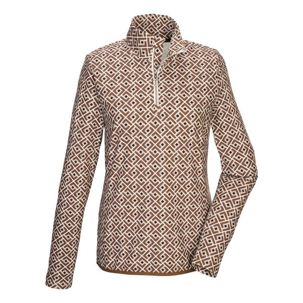 Bluza longsleeve damska Killtec KSW 109 WMN LS SHRT. Brązowe bluzy Killtec, bez wzorów, z elastanu, bez kaptura, na fitness i siłownię. Za 249.99 zł.