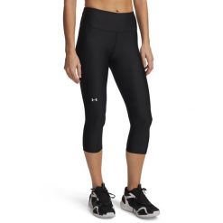 Legginsy fitness damskie Under Armour rybaczki. Legginsy Under Armour, bez wzorów, z materiału. Za 129.99 zł.