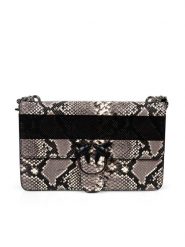 Pinko Torebka "Love Python" | 1P21C8 Y5FD | Kobieta | Czarny, Szary. Czarne torebki klasyczne Pinko, bez wzorów, eleganckie, bez dodatków. W wyprzedaży za 799.00 zł.