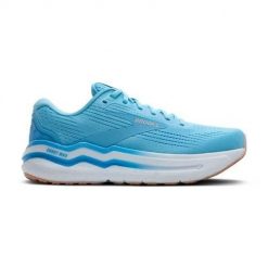 Buty do biegania damskie Brooks Ghost Max 2. Niebieskie buty do biegania Brooks, bez wzorów, z materiału, bez zapięcia, do biegania. Za 886.00 zł.