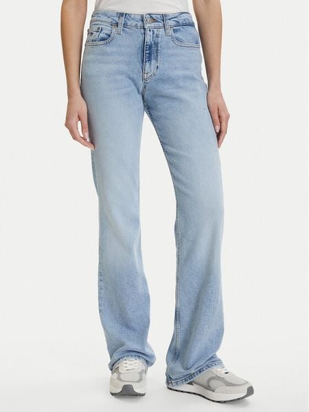 Tommy Jeans Jeansy DW0DW22652 Niebieski Straight Leg. Niebieskie jeansy Tommy Jeans, bez wzorów, z bawełny. Za 260.99 zł.