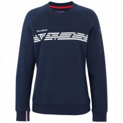 Bluza damska lifestyle Tecnifibre Lady Sweat. Niebieskie bluzy TECNIFIBRE, s, bez wzorów, z bawełny, bez kaptura, tenisowe. Za 129.00 zł.