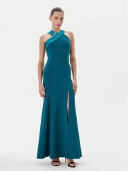 Rinascimento Sukienka wieczorowa CFC0019847002 Zielony Regular Fit. Zielone sukienki Rinascimento, xs, bez wzorów, z syntetyku, wizytowe, bez kołnierzyka, bez ramiączek. Za 459.99 zł.