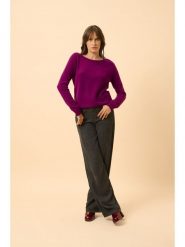 Just Cashmere Kaszmirowy sweter "Abigail" w kolorze fioletowym rozmiar: M. Różowe swetry Just Cashmere, m, bez wzorów, z kaszmiru, bez ramiączek. Za 347.99 zł.