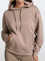 Bluza z kapturem - brązowy. Brązowe bluzy Sinsay, l, bez wzorów, bez ramiączek, z kapturem. W wyprzedaży za 27.99 zł.