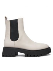 MICHAEL Michael Kors Sztyblety Asher 40F4ASFE5L Beżowy. Brązowe botki MICHAEL Michael Kors, bez wzorów, ze skóry, bez obcasa, na płaskiej podeszwie, bez zapięcia. Za 569.99 zł.