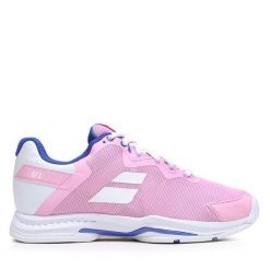 Buty do tenisa Babolat. Czerwone buty treningowe BABOLAT, bez wzorów, bez zapięcia, tenisowe. Za 309.99 zł.
