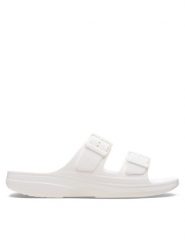 Crocs Klapki Saturday Sandal W 213586 Biały. Białe klapki Crocs, bez wzorów, z tworzywa sztucznego, bez obcasa, bez zapięcia. Za 169.99 zł.