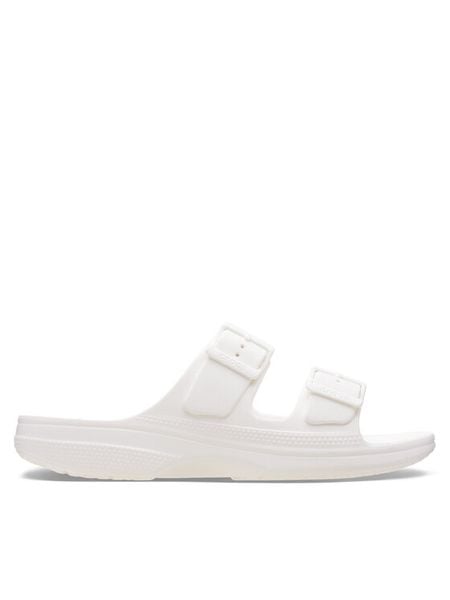 Crocs Klapki Saturday Sandal W 213586 Biały. Białe klapki Crocs, bez wzorów, z tworzywa sztucznego, bez obcasa, bez zapięcia. Za 169.99 zł.