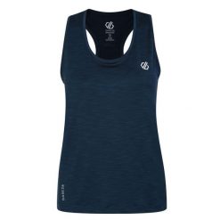 Koszulka sportowa damska Modernize II bez rękawów. Niebieskie t-shirty sportowe Dare 2b, bez wzorów, z elastanu, bez ramiączek. W wyprzedaży za 84.75 zł.