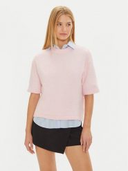 Gina Tricot Sweter 22271 Różowy Regular Fit. Czerwone swetry Gina Tricot, l, bez wzorów, z syntetyku, bez ramiączek. Za 89.99 zł.