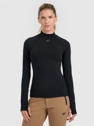 4F Bielizna termiczna ocieplana (góra) damska - czarna XS. Czarna bielizna termoaktywna damska 4f, bez wzorów, z polaru, bez ramiączek, narciarskie. Za 129.99 zł.