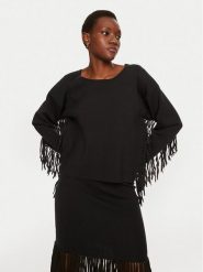 Munthe Sweter Tagillu 243161524376 Czarny Regular Fit. Czarne swetry Munthe, bez wzorów, z wiskozy, bez ramiączek. Za 509.99 zł.