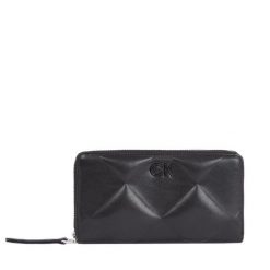 Duży Portfel Damski Calvin Klein. Czarne portfele Calvin Klein, bez wzorów. Za 429.99 zł.