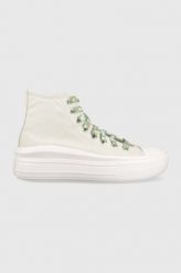 Converse trampki Chuck Taylor All Star Move Desert damskie kolor szary. Szare trampki Converse, bez wzorów, z gumy, retro, bez zapięcia. W wyprzedaży za 299.99 zł.