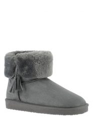 ISLAND BOOT Botki zimowe "Cinnamon" w kolorze szarym rozmiar: 36. Szare botki Island Boot, bez wzorów, z materiału, bez obcasa, bez zapięcia. Za 116.61 zł.