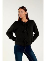 Tamba Kardigan w kolorze czarnym rozmiar: 40/42. Czarne swetry Tamba, bez wzorów, z wełny, bez ramiączek. Za 167.28 zł.