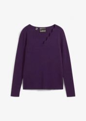 Cienki sweter z lejącej mieszanki wiskozy. Czarne swetry bonprix, bez wzorów, z wiskozy, bez ramiączek. Za 127.99 zł.
