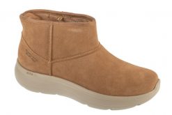 Buty zimowe damskie, Slip-Ins: On-The-GO Encore - Blair. Brązowe buty trekkingowe Skechers, na zimę, z materiału, bez zapięcia. Za 299.99 zł.
