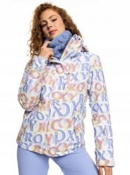 Kurtka narciarska damska Roxy Jetty Insulated. Białe kurtki narciarskie Roxy, na zimę, s, bez wzorów, z materiału, bez kaptura, narciarskie. Za 412.49 zł.