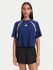 Adidas Koszulka techniczna Hyperglam 3-Stripes Color Block KQ5753 Niebieski Loose Fit. Niebieskie t-shirty sportowe adidas, s, bez wzorów, z syntetyku, bez ramiączek, na fitness i siłownię. Za 199.99 zł.