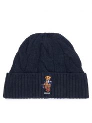 Polo Ralph Lauren Czapka 455P18118001 Granatowy. Niebieskie czapki zimowe Polo Ralph Lauren, bez wzorów, z wełny. Za 419.99 zł.