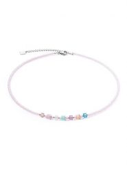 COEUR DE LION Naszyjnik z kryształami Swarovski - dł. 42 cm rozmiar: onesize. Szare naszyjniki COEUR DE LION, z materiału, z kryształem, srebrne. Za 252.34 zł.