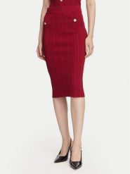 Guess Spódnica ołówkowa W6YD23 Z0974 Bordowy Slim Fit. Czerwone spódnice Guess, xl, z aplikacjami, z syntetyku, ołówkowe. Za 434.99 zł.