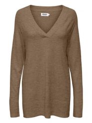 ONLY Sweter w kolorze brązowym rozmiar: XS. Brązowe swetry ONLY, xs, bez wzorów, bez ramiączek. Za 52.67 zł.
