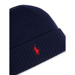 Zestaw szalik i czapka Polo Ralph Lauren. Niebieskie czapki zimowe Polo Ralph Lauren, na zimę, bez wzorów. Za 859.99 zł.