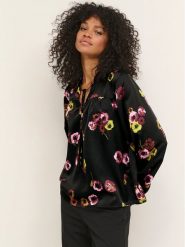 Kaffe Bluzka Donna 10507156 Czarny Relaxed Fit. Czarne bluzki Kaffe, bez wzorów, z syntetyku, bez kołnierzyka, bez ramiączek. Za 139.99 zł.
